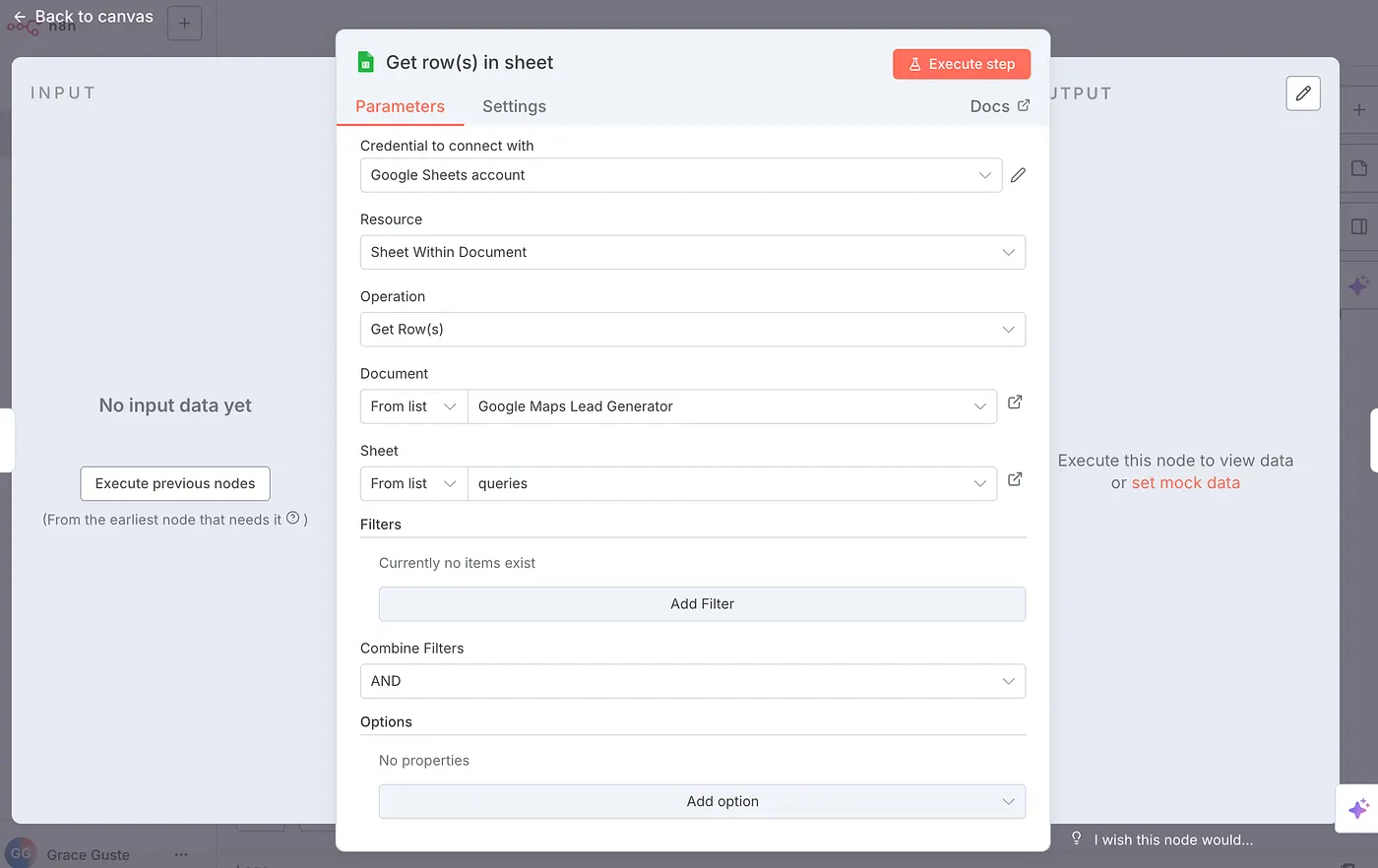 Use the Google Sheets node to use all the queries from your sheet in the n8n workflow